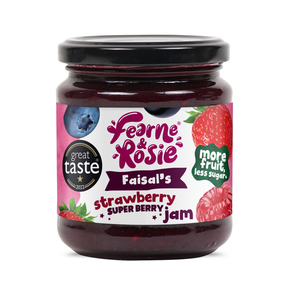Superberry Jam Personalised Jar Strawberries, Blackcurrants