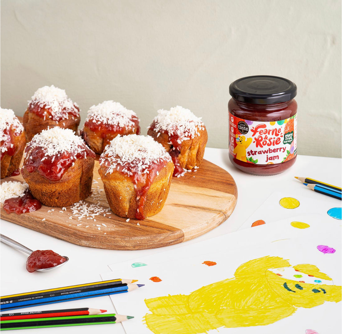 Pudsey’s Strawberry Jam Cupcakes