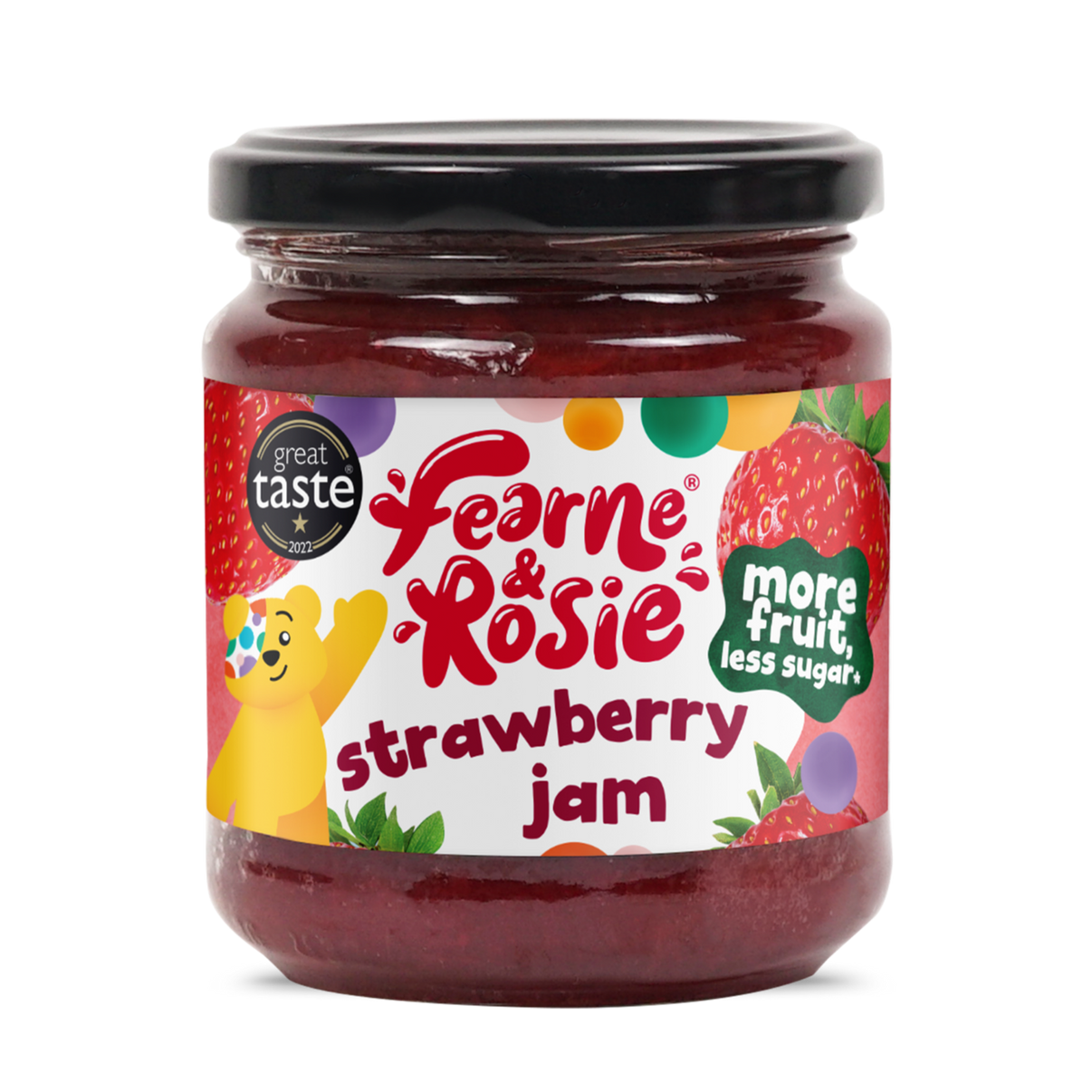Strawberry Jam More Fruit, Less Sugar Handmade in UK Fearne and Rosie